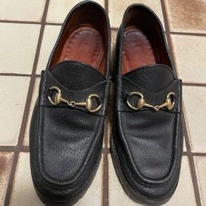 Gucci lug sole horsebit moccasin loafers vintage